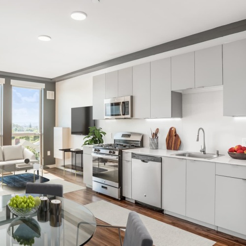 Spacious living area living area that includes ample seating spaces and bright lighting